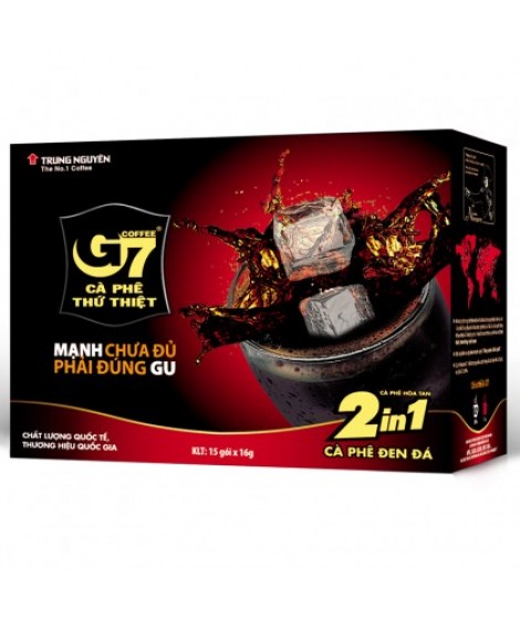 Cà phê hòa tan G7 2in1 cafe đen đường